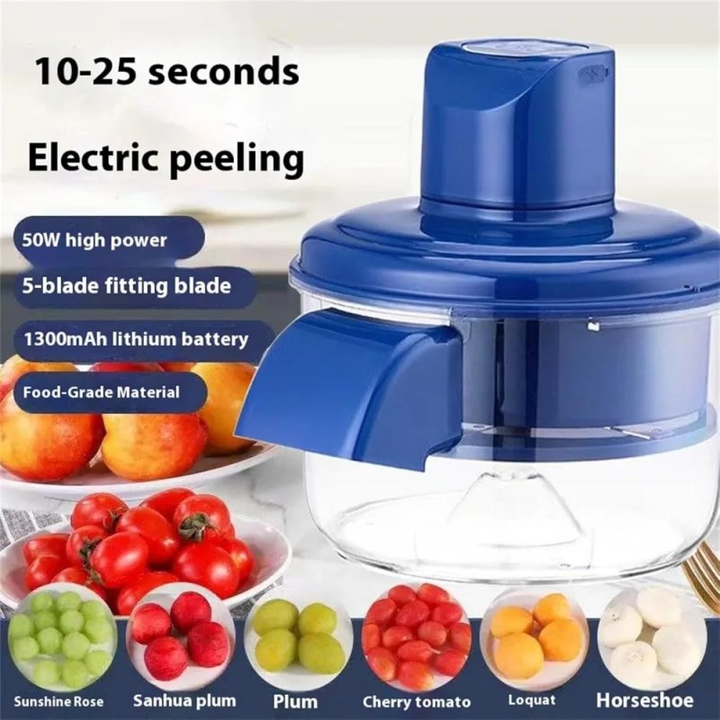 Automatic Vegetable Peeling Machine, Rechargeable Electric Fruit and Vegetable Peeler - 000774
