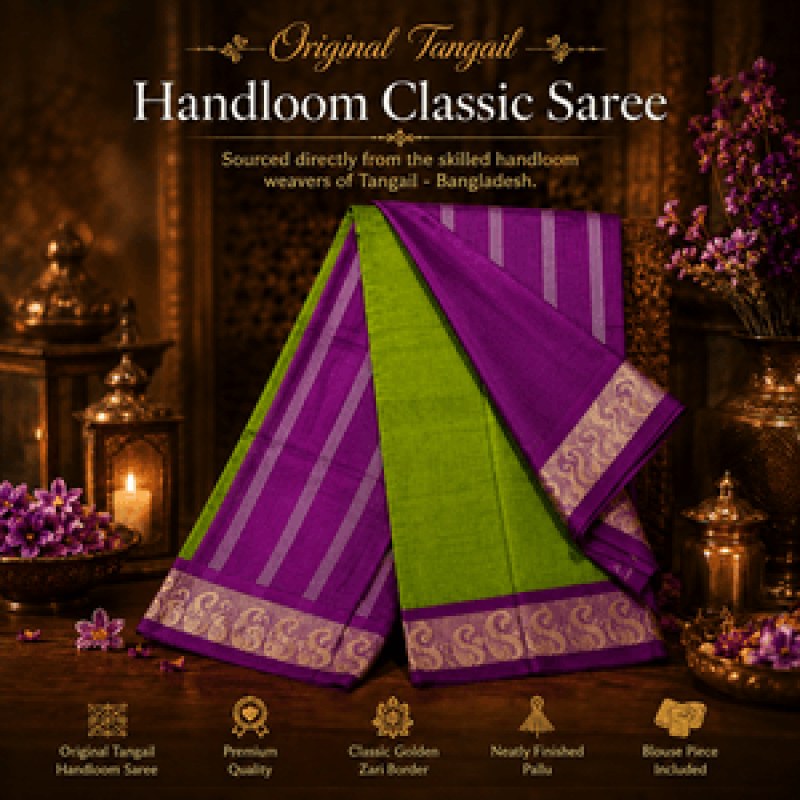 Original Tangail Handloom Classic Saree