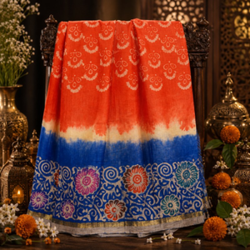 Tangail-Style Premium Soft Batik Print Saree
