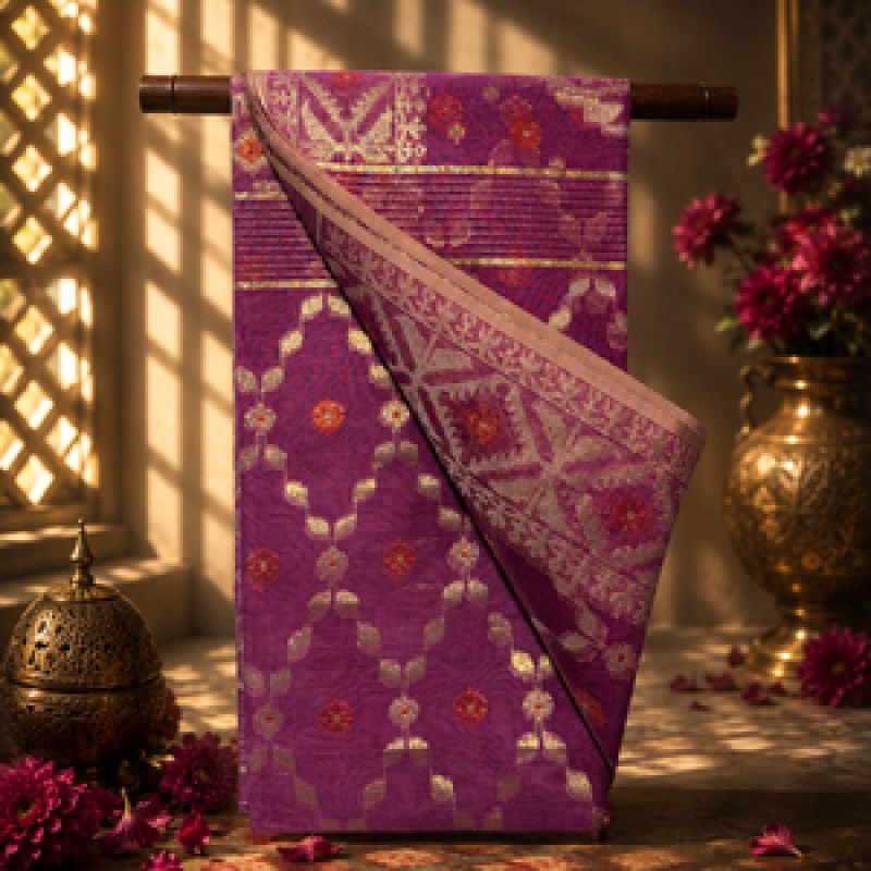 Original Tangail Jamdani Half Silk Saree