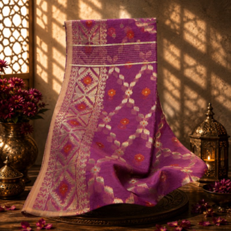 Original Tangail Jamdani Half Silk Saree