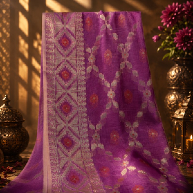 Original Tangail Jamdani Half Silk Saree